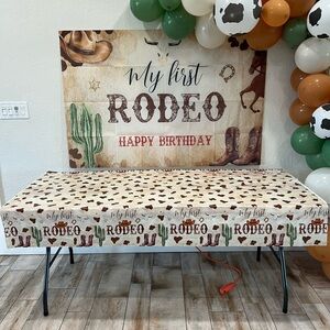 Western Rodeo 1st birthday theme decorations